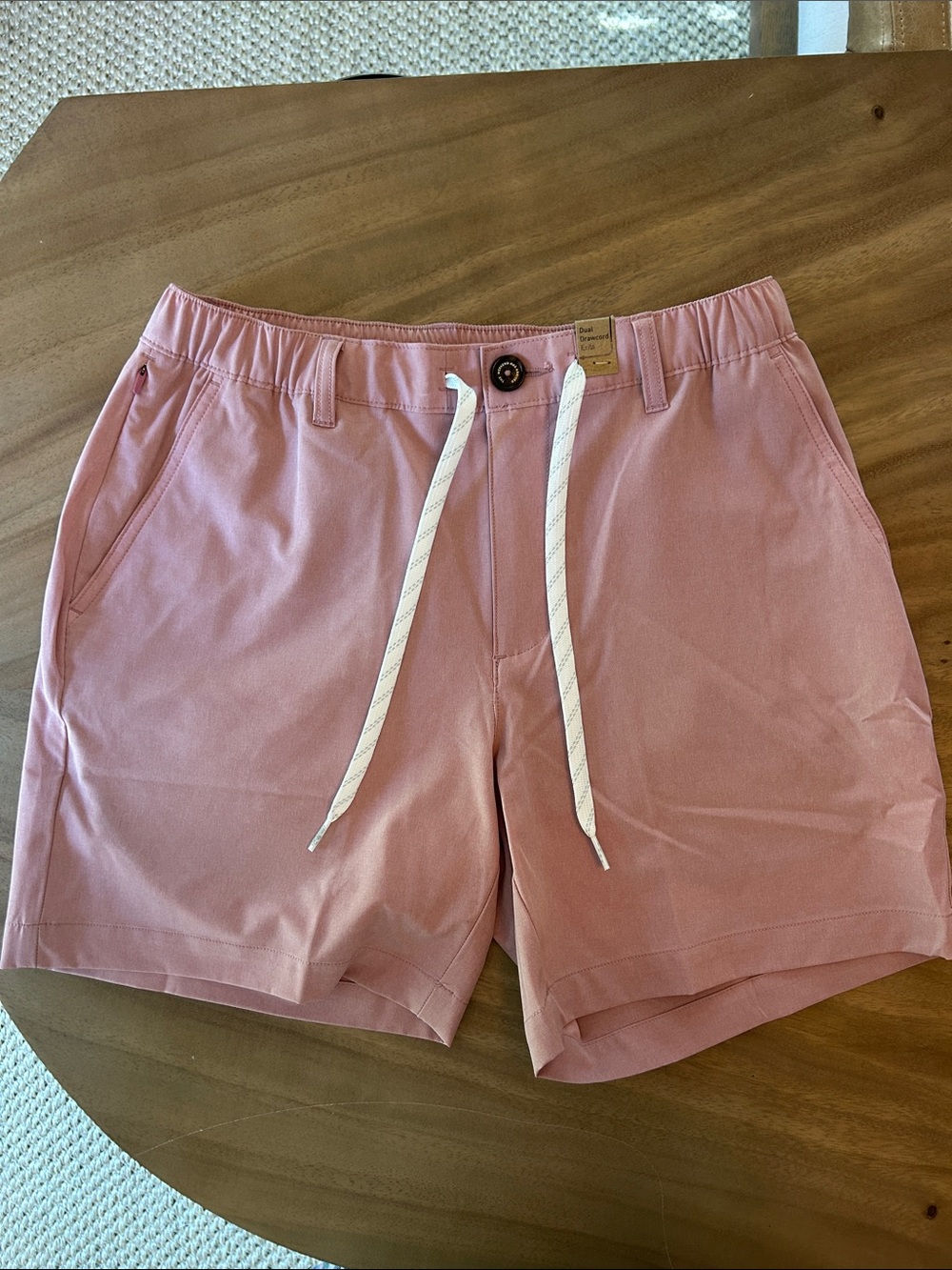 Chubbies Men's Casual Pink Drawstring Hybrid Shorts